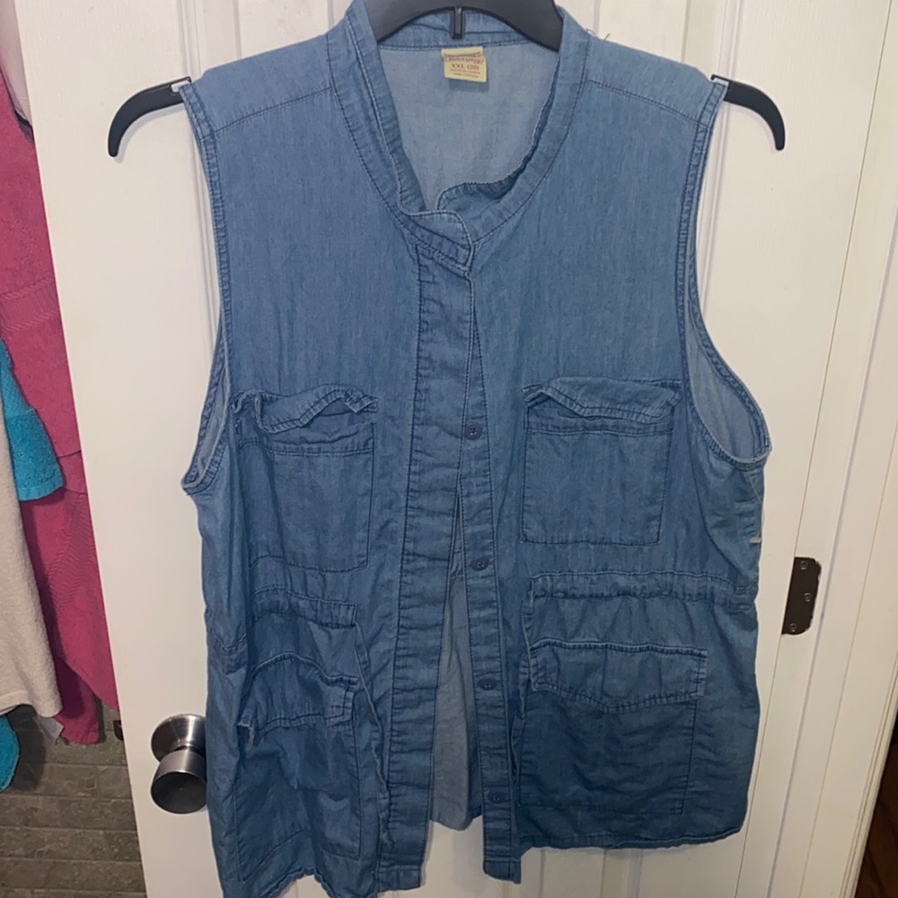 XXL (20) Faded Glory Denim Jean Tank Top Vest